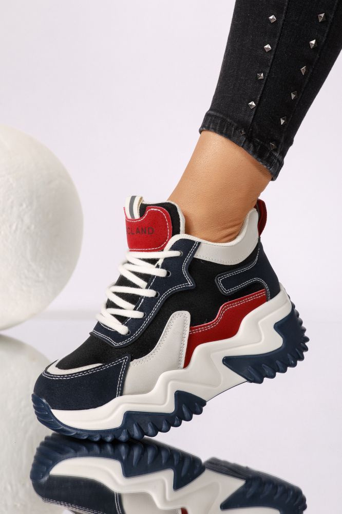 Дамски сини маратонки от екокожа Maya #24158