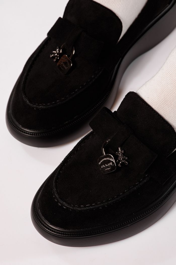 Дамски черни ежедневни обувки от екокожа Enisse #24084