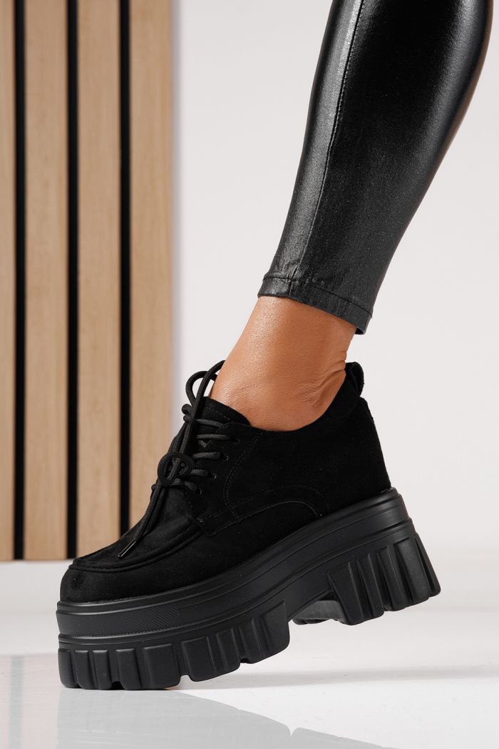 Всекидневни дамски обувки черни от еко кожа Larisa #24075