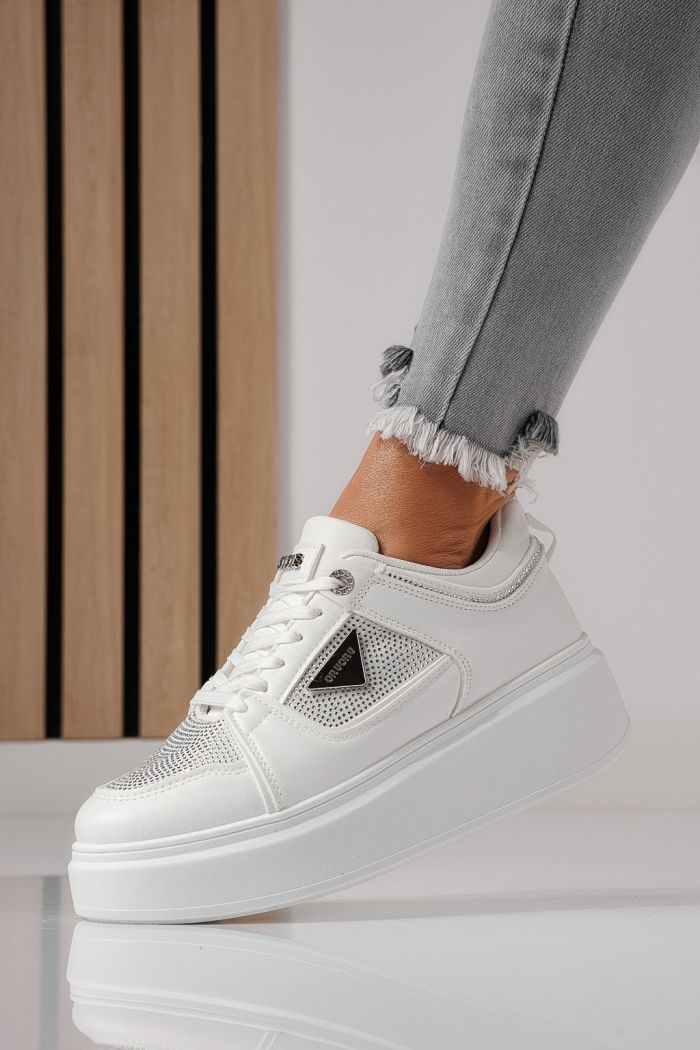 Дамски маратонки бели от еко кожа Delia #24079