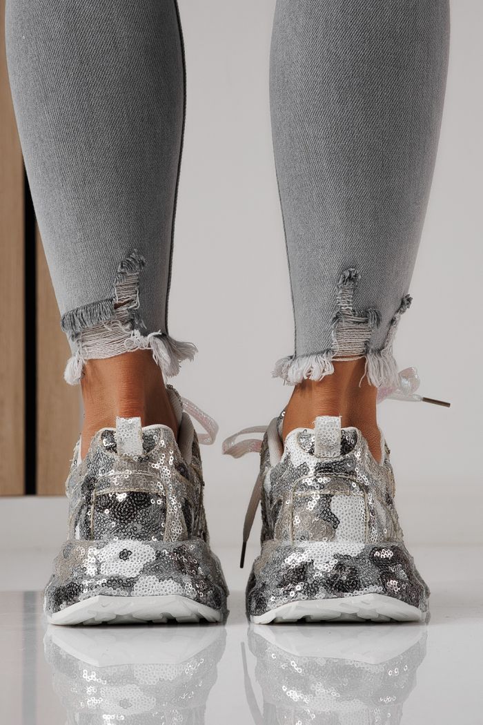 Дамски маратонки бели от обърната еко кожа Georgiana #24106