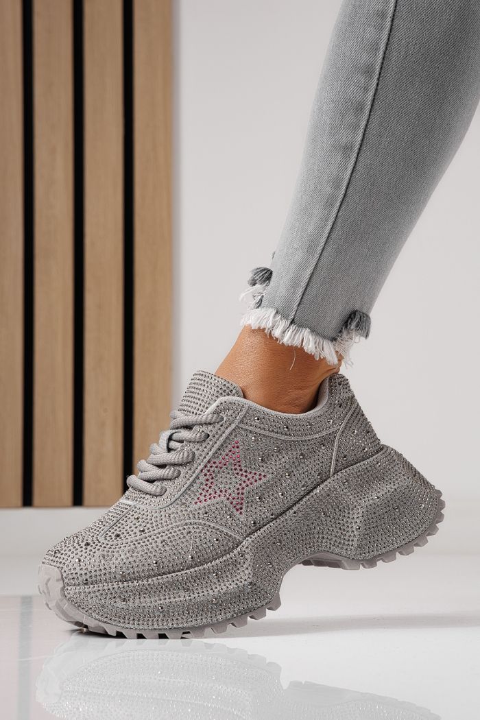 Дамски маратонки бежови от обърната еко кожа Iulia #24109