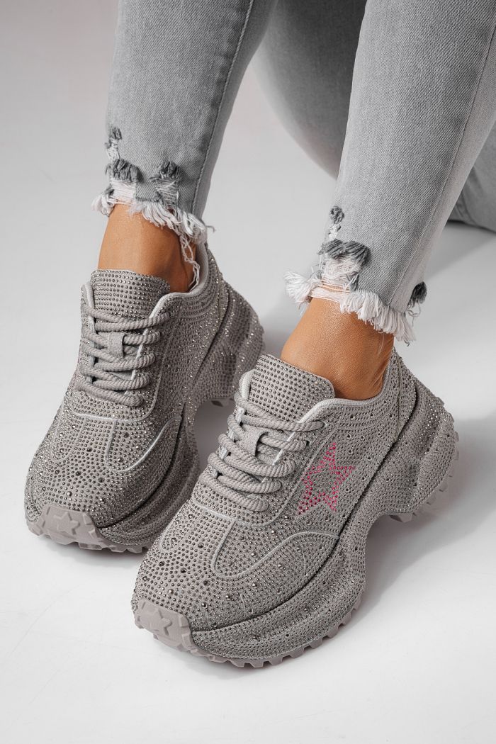 Дамски маратонки бежови от обърната еко кожа Iulia #24109