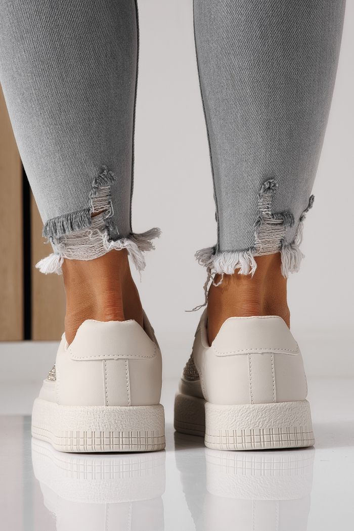 Дамски маратонки бежови от еко кожа Rania #24175