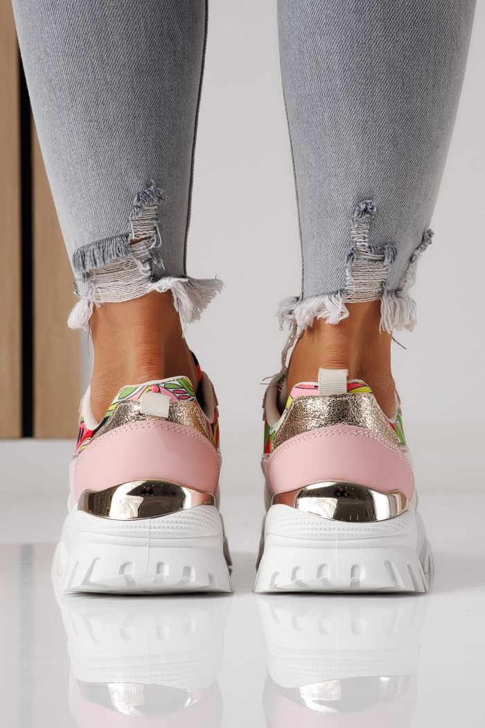 Дамски маратонки розови от еко кожа Jasmine #24132