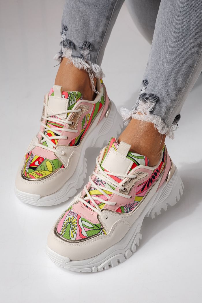 Дамски маратонки розови от еко кожа Jasmine #24132