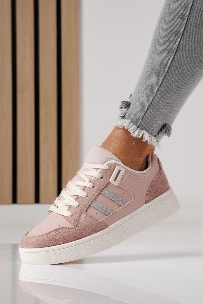 Дамски маратонки розови от еко кожа Iris #24189