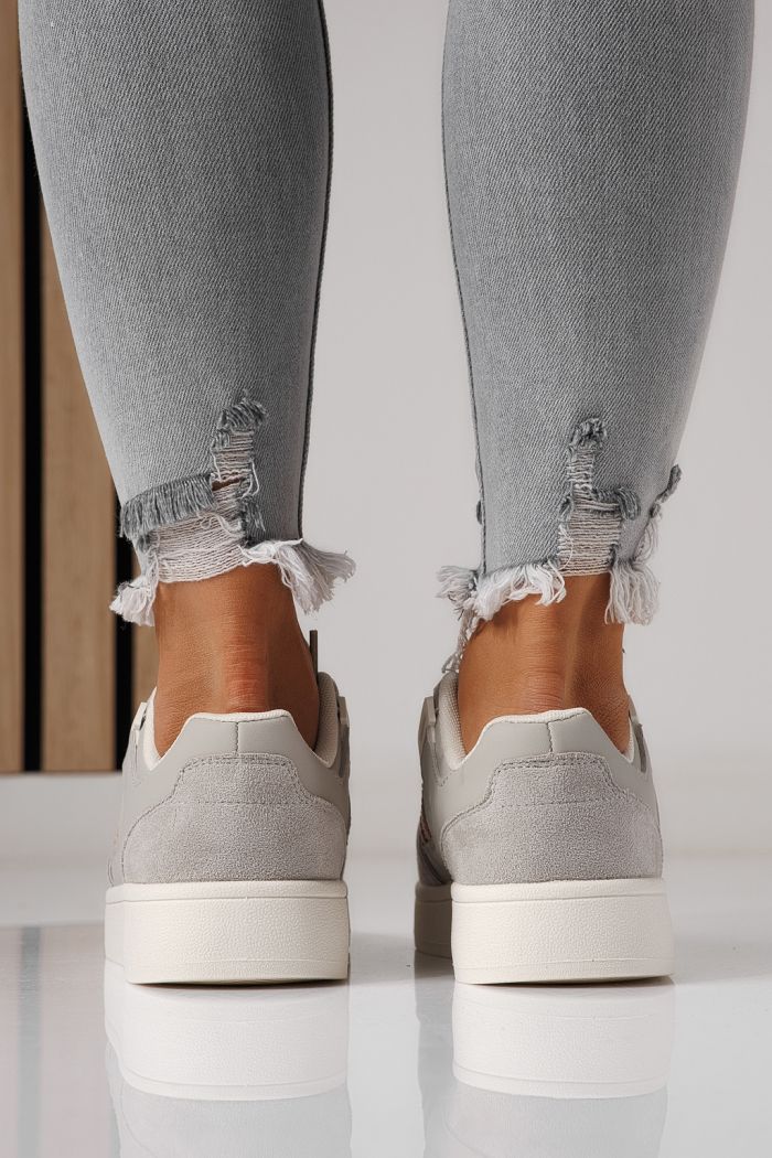 Дамски маратонки сиви от еко кожа Iris #24195