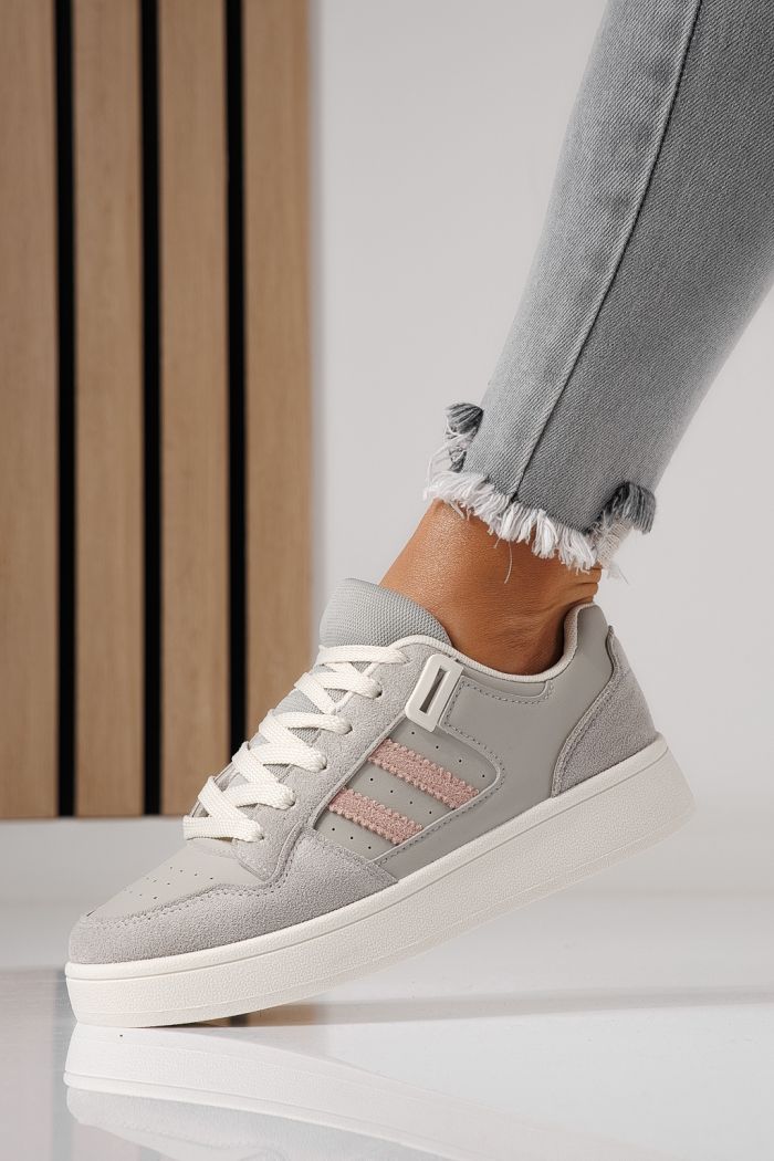 Дамски маратонки сиви от еко кожа Iris #24195