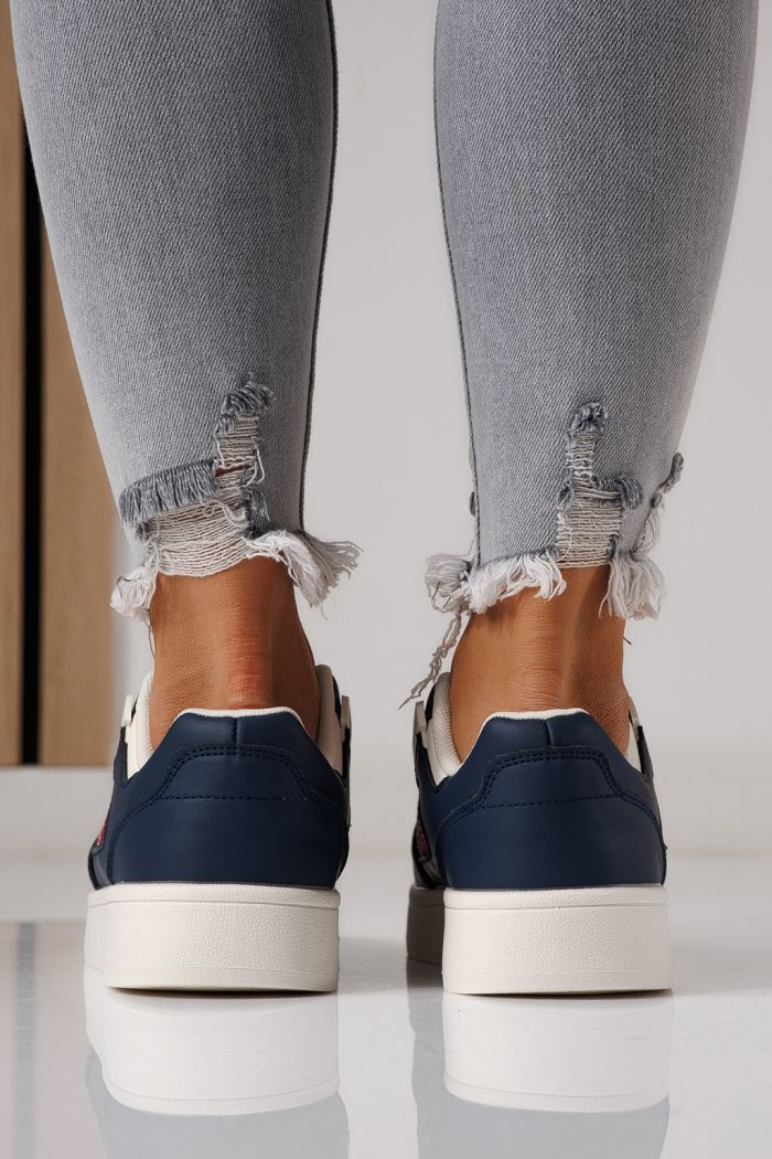 Дамски маратонки сини от еко кожа Iris #24194