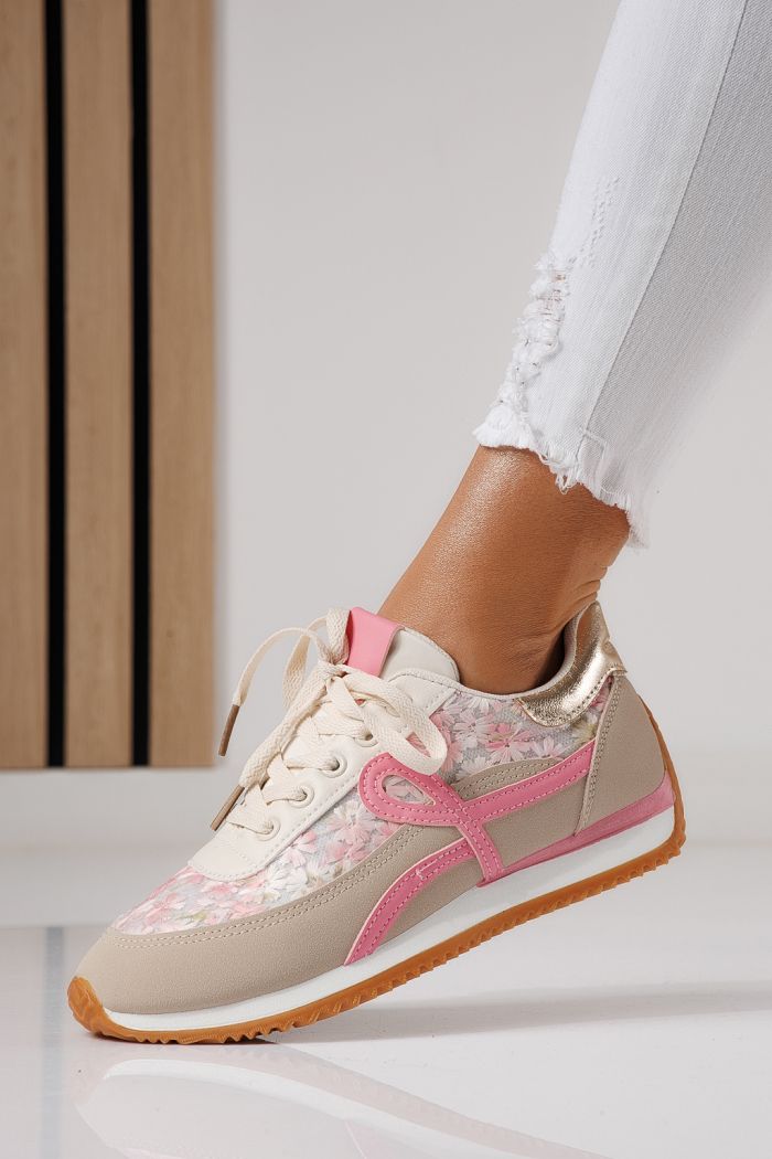 Дамски маратонки розови от еко кожа Jesica #24123