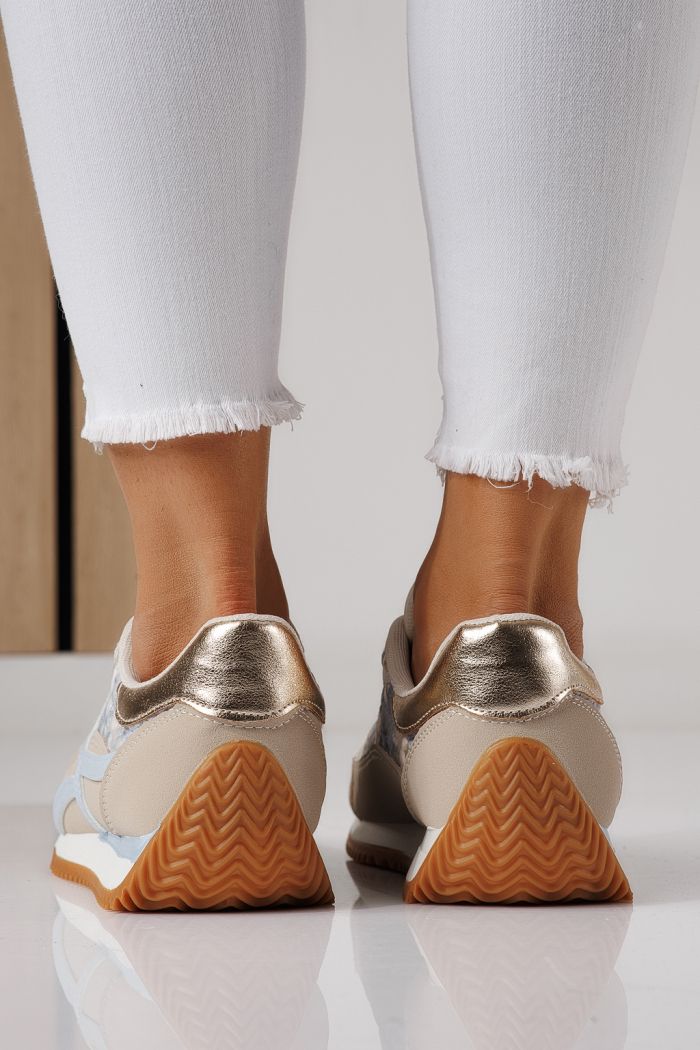 Дамски маратонки сини от еко кожа Jesica #24124