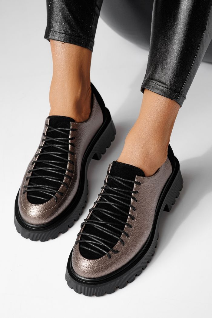 Всекидневни дамски обувки сиви от еко кожа Florentina #24101