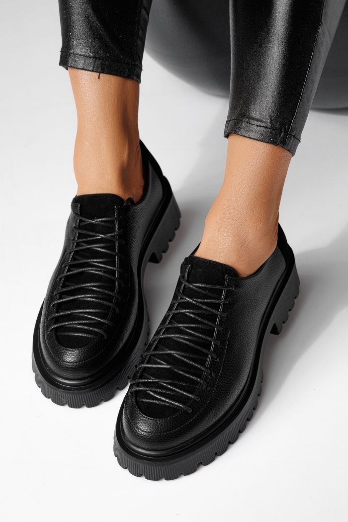 Всекидневни дамски обувки черни от еко кожа Florentina #24100