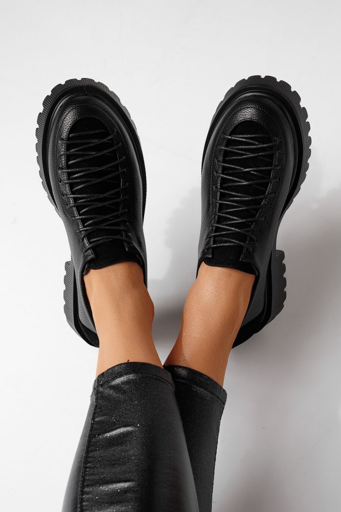 Всекидневни дамски обувки черни от еко кожа Florentina #24100