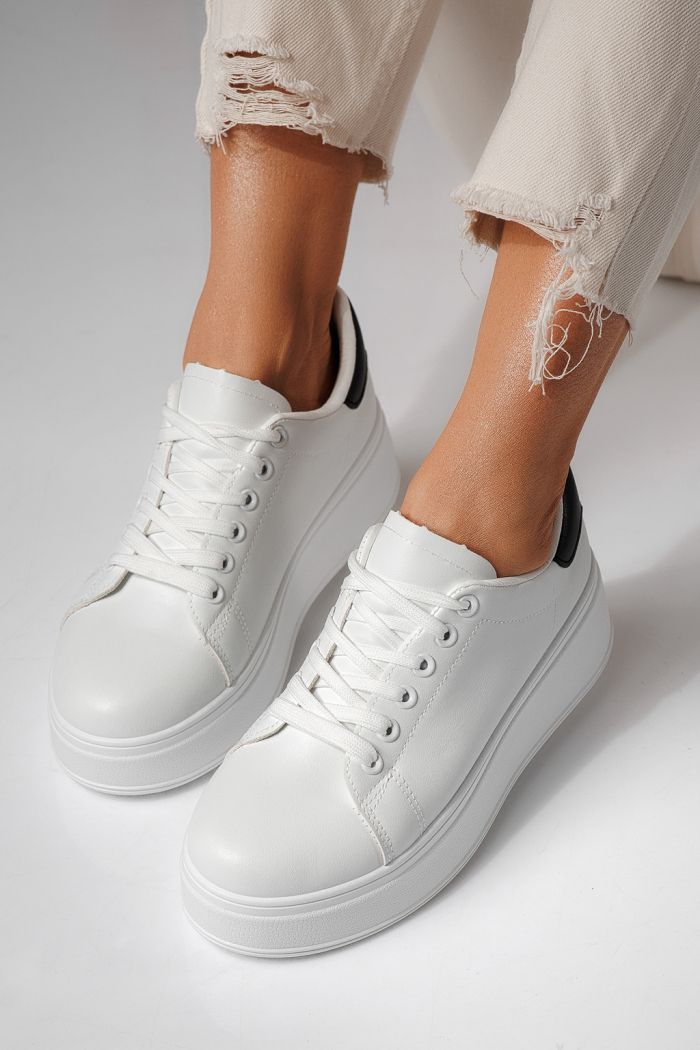 Дамски маратонки бели от еко кожа Celin #24062