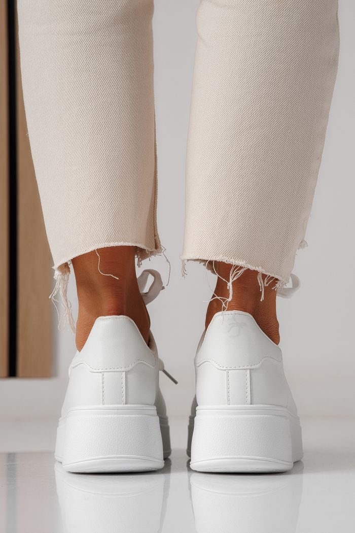 Дамски маратонки бели от еко кожа Celin #24063