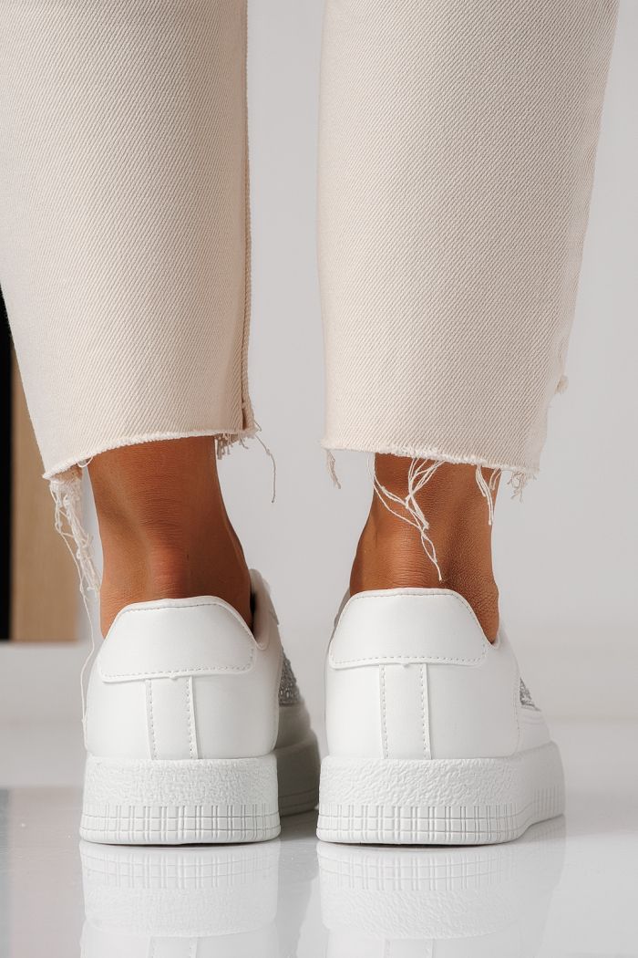 Дамски маратонки бели от еко кожа Rania #24176