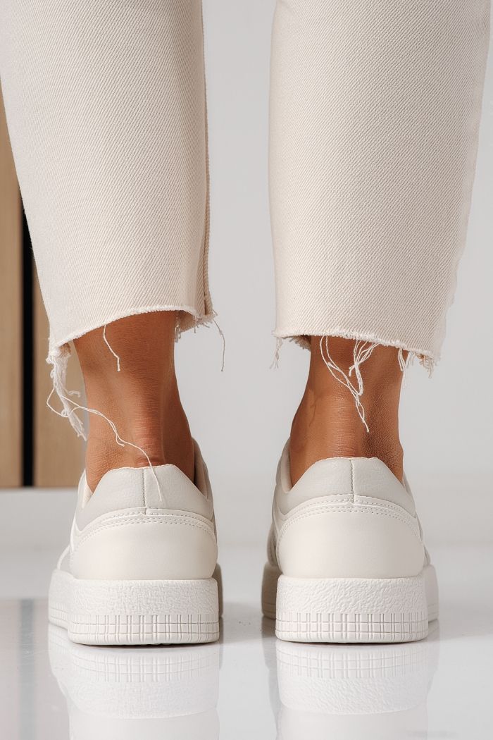 Дамски маратонки бежови от еко кожа Oana #24173