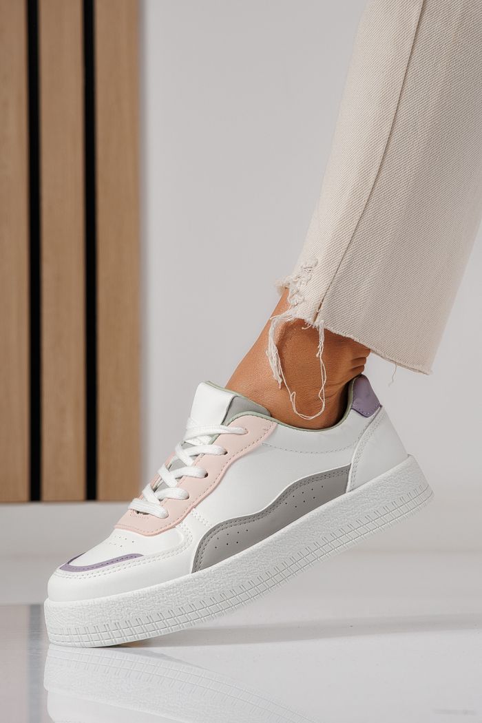 Дамски маратонки розови от еко кожа Nadia #24163