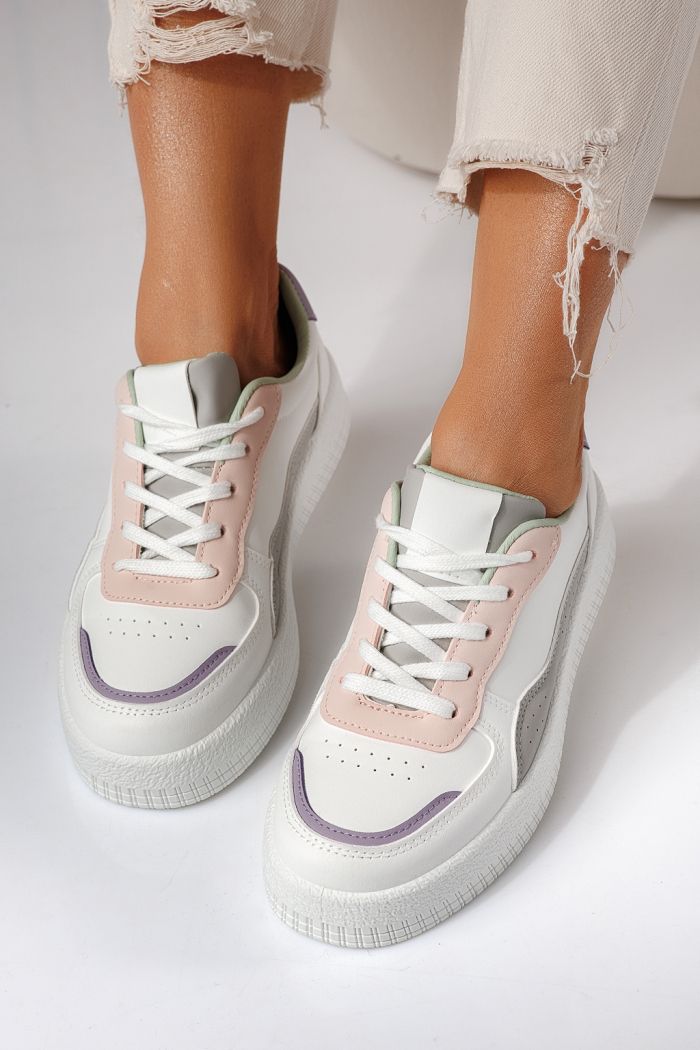 Дамски маратонки розови от еко кожа Nadia #24163