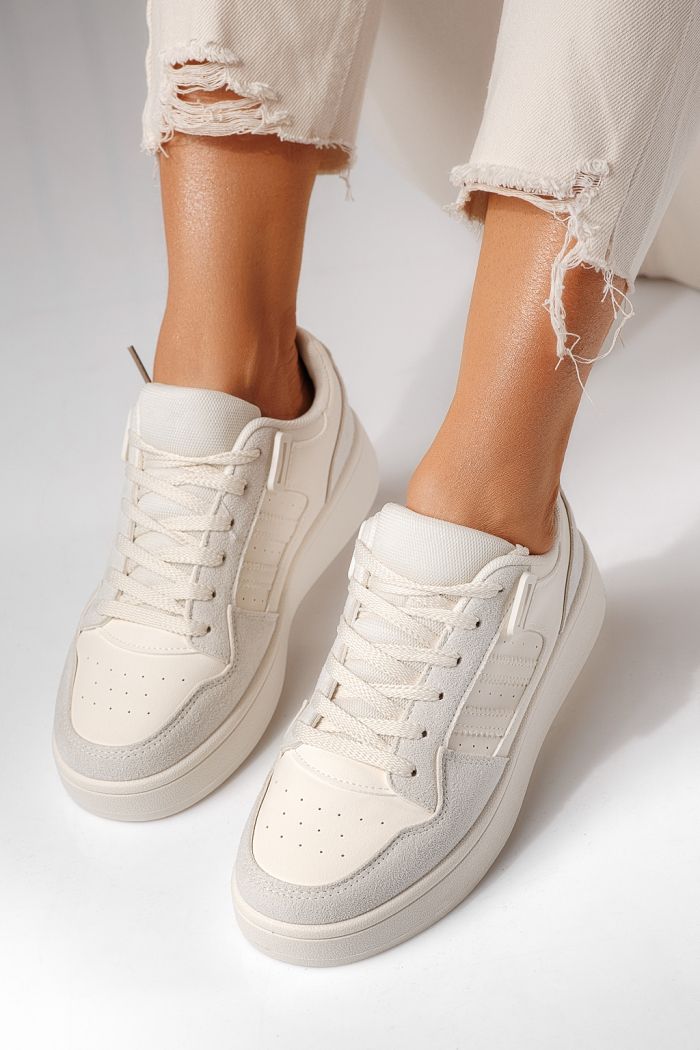 Дамски маратонки бежови от еко кожа Iris #24188