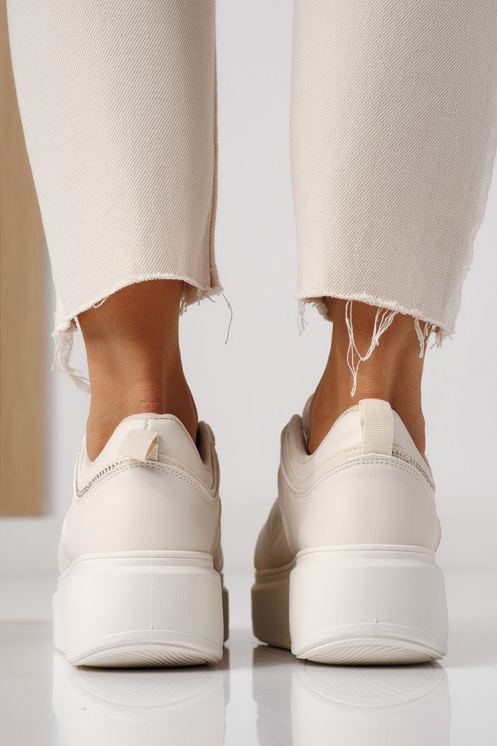 Дамски маратонки бежови от еко кожа Delia #24081