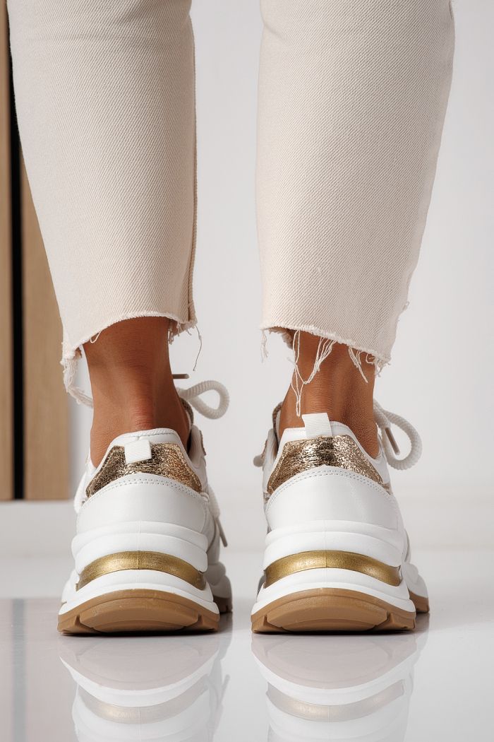 Дамски маратонки бели от еко кожа Karla #24138