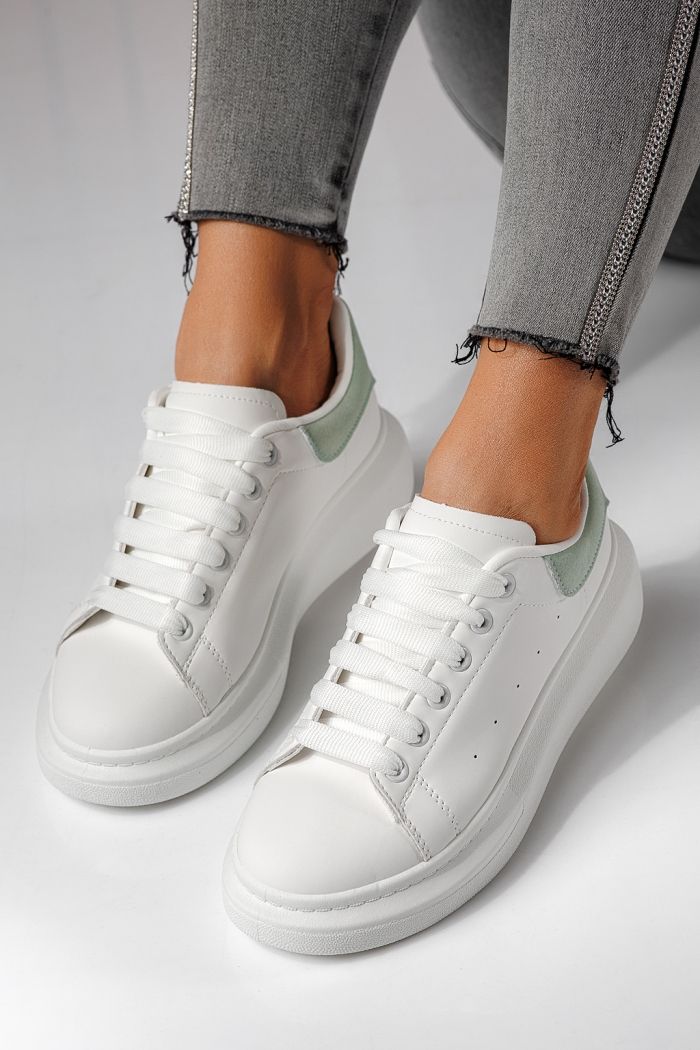 Дамски бели маратонки от екокожа Raya #24178