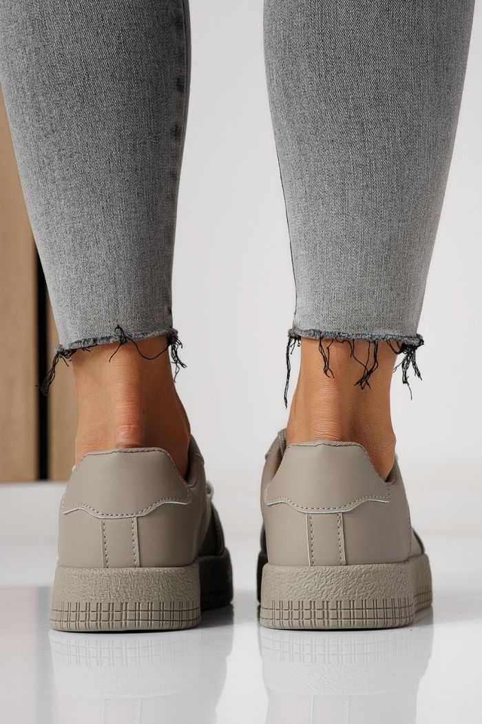 Дамски маратонки сиви от еко кожа Olivia #24168