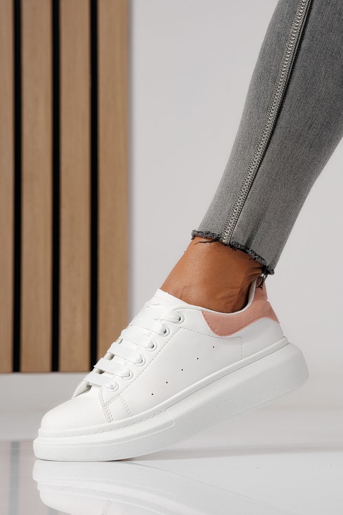 Дамски бели маратонки от екокожа Raya #24179