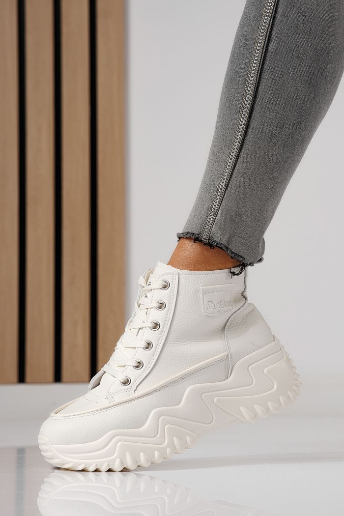 Дамски маратонки бежови от еко кожа Lea #24150