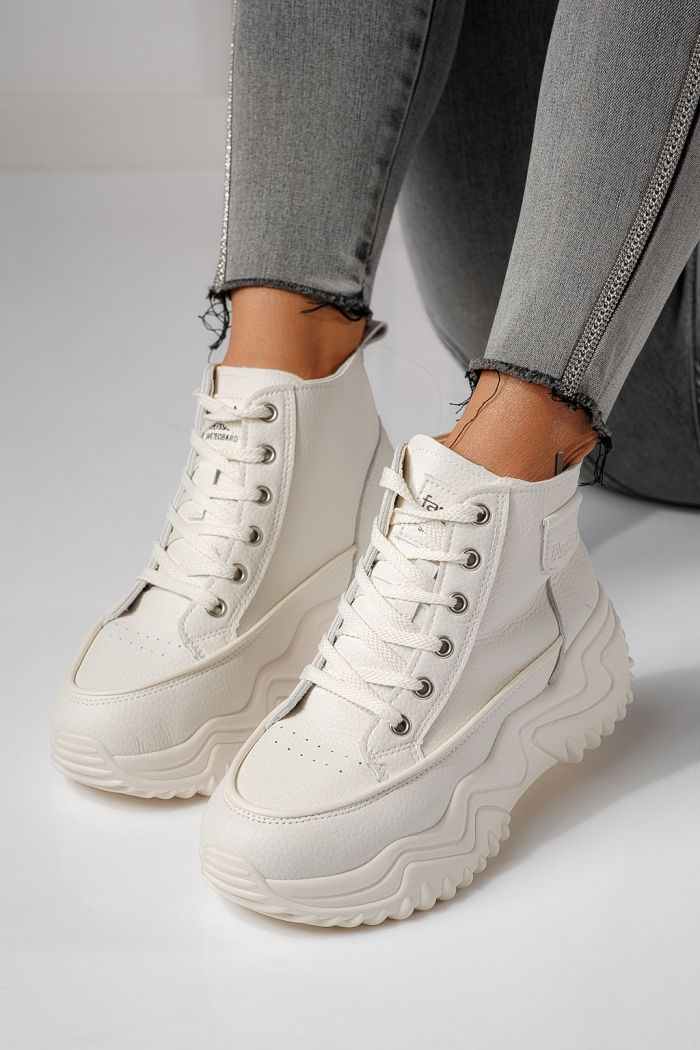 Дамски маратонки бежови от еко кожа Lea #24150