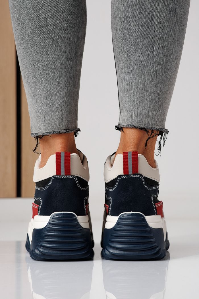 Дамски сини маратонки от екокожа Maya #24158