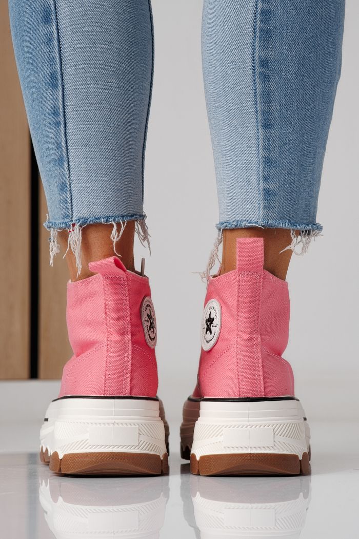 Дамски розови текстилни маратонки Seline #24183