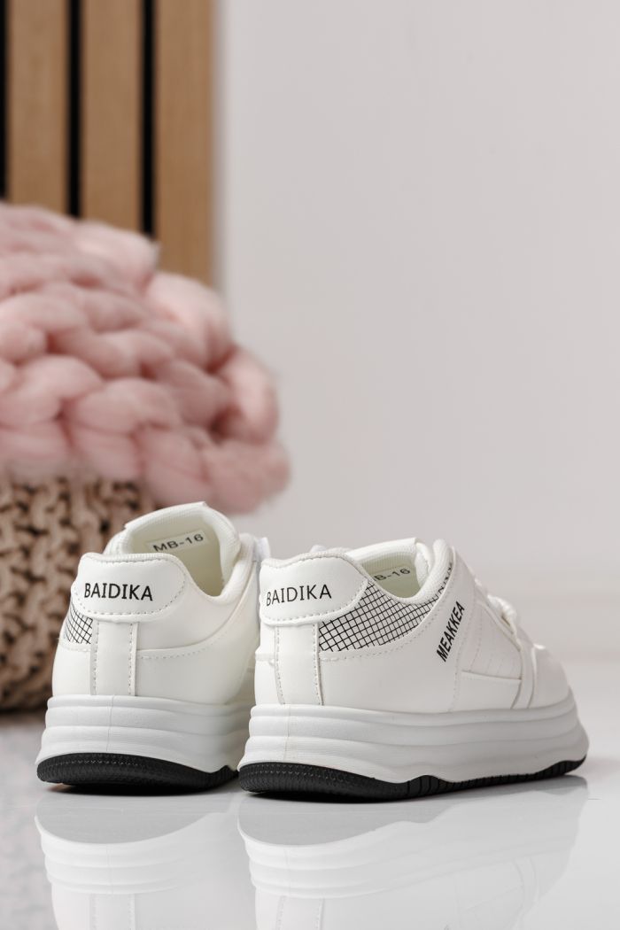 Детски маратонки черни от еко кожа Asena #24025