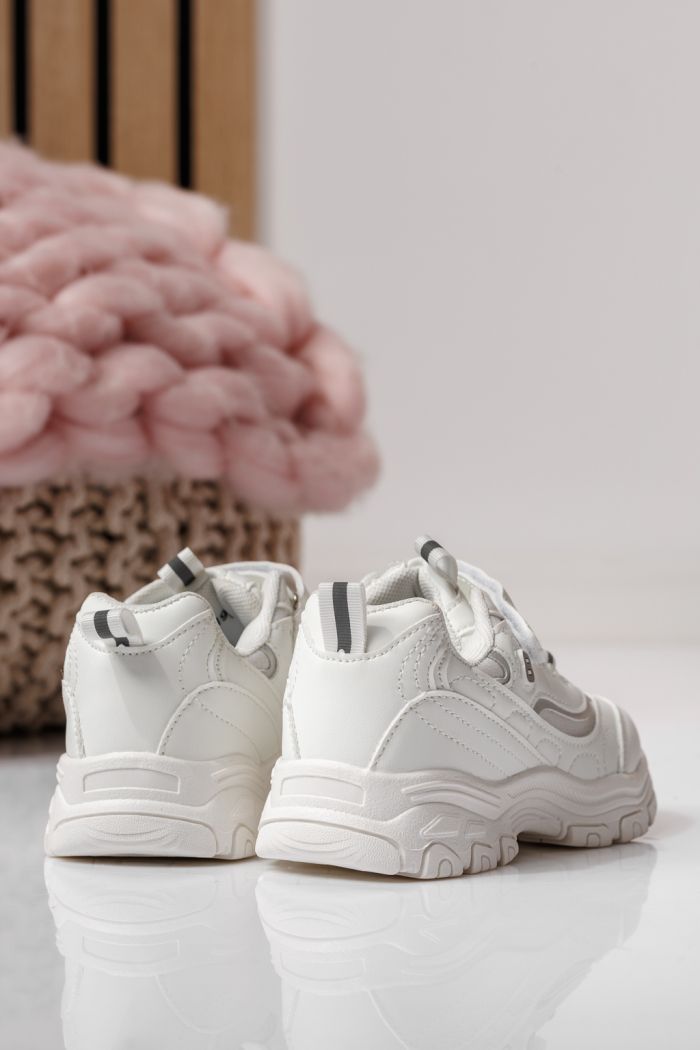 Детски маратонки бели от еко кожа Arya #24029