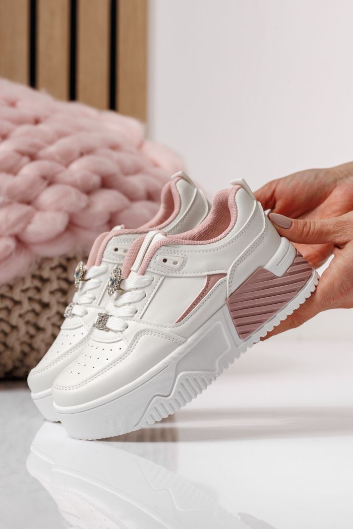 Детски маратонки розови от еко кожа Ariana #24015