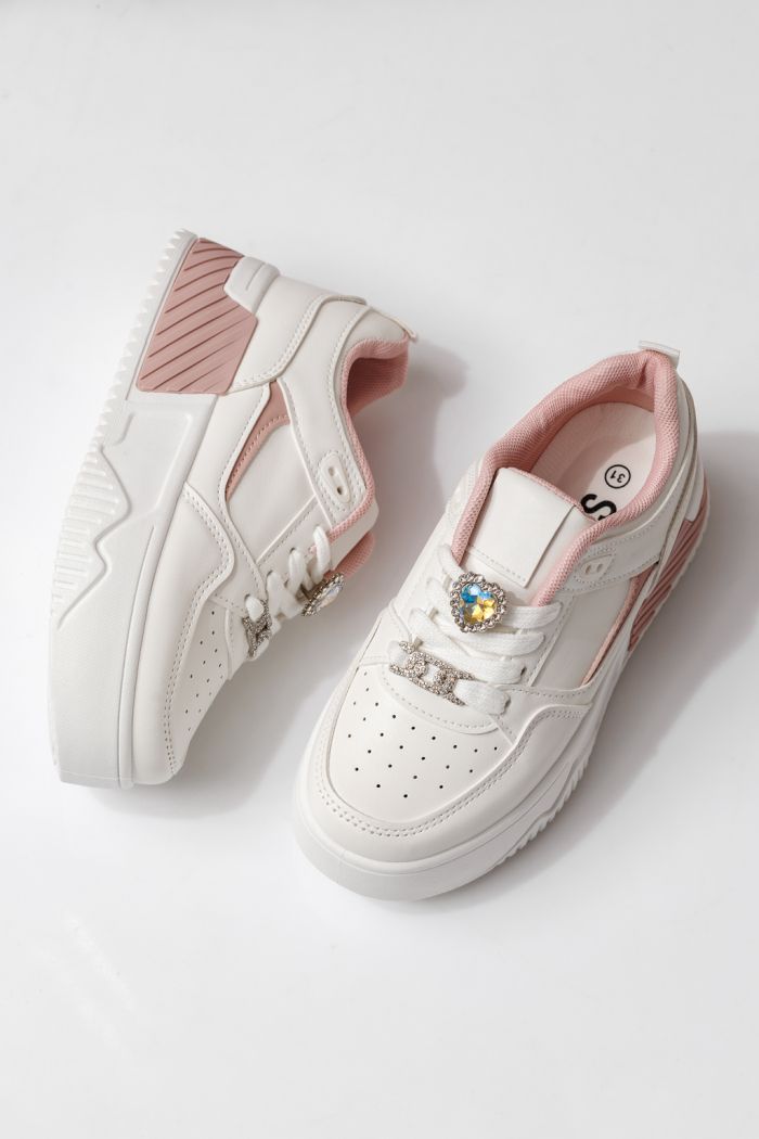 Детски маратонки розови от еко кожа Ariana #24015