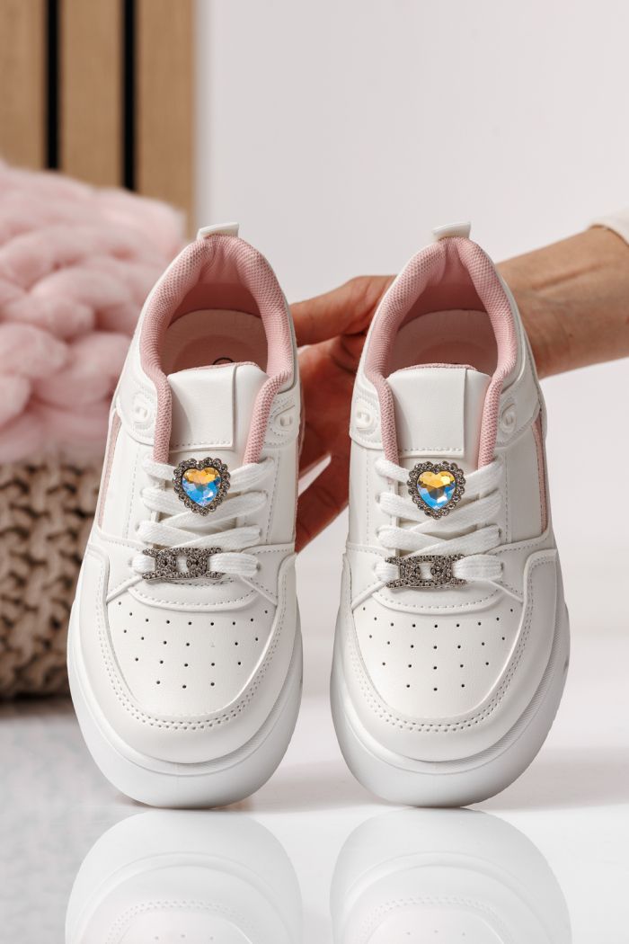 Детски маратонки розови от еко кожа Ariana #24015