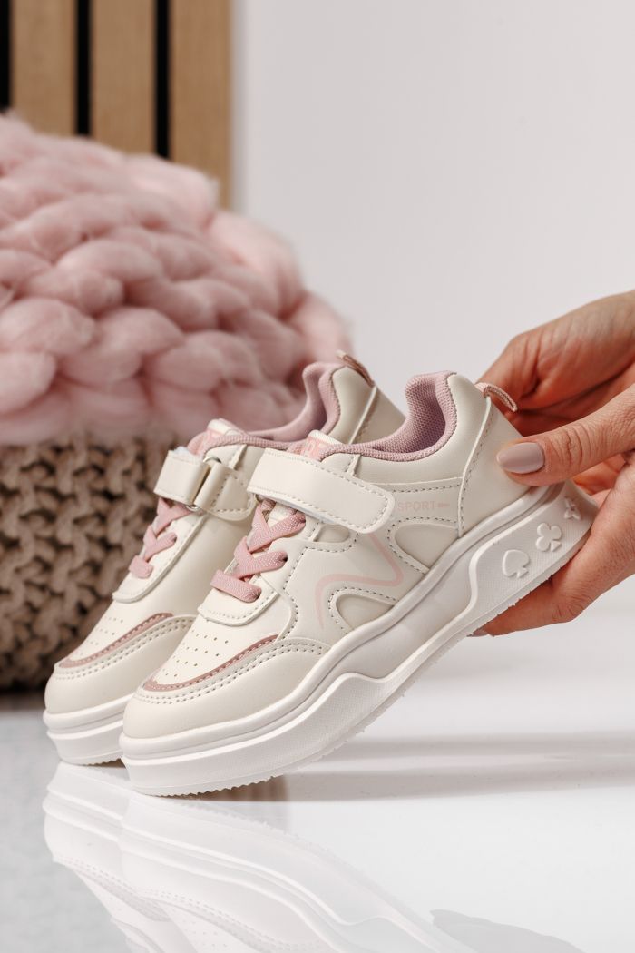 Детски маратонки розови от еко кожа Alina #24032