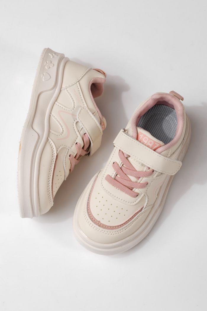 Детски маратонки розови от еко кожа Alina #24032