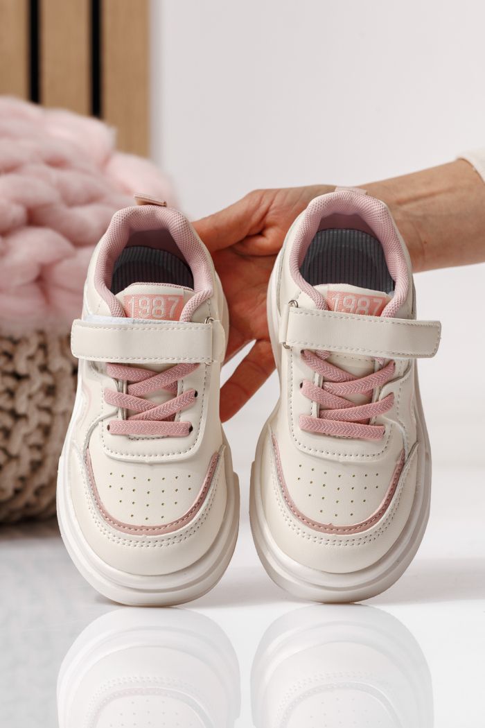 Детски маратонки розови от еко кожа Alina #24039