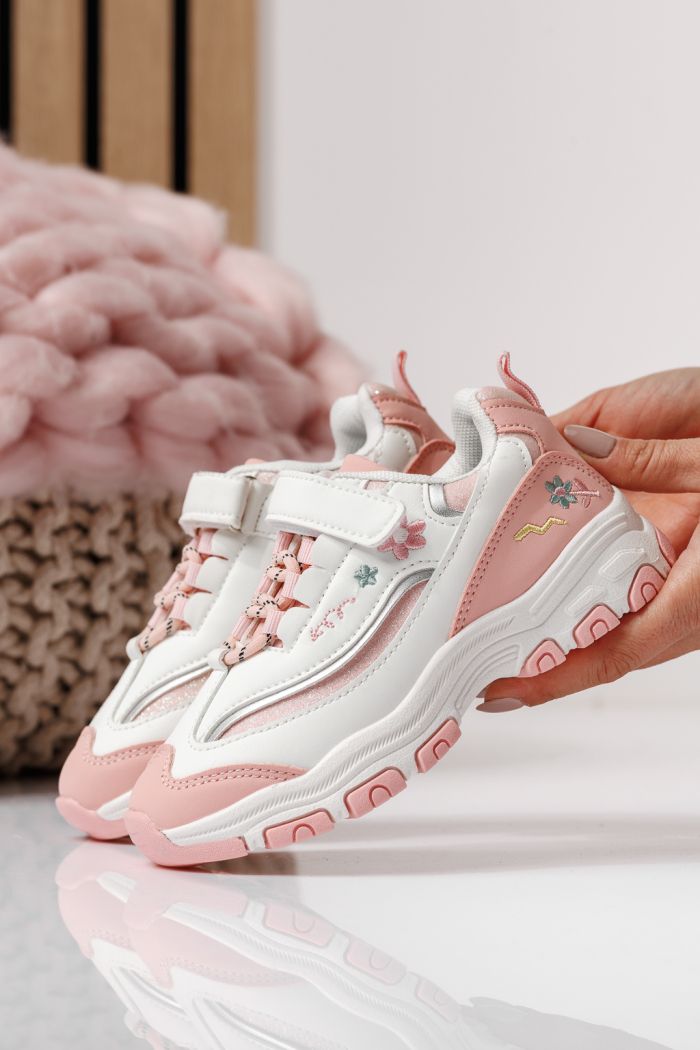 Детски маратонки бели от еко кожа Arya #24041