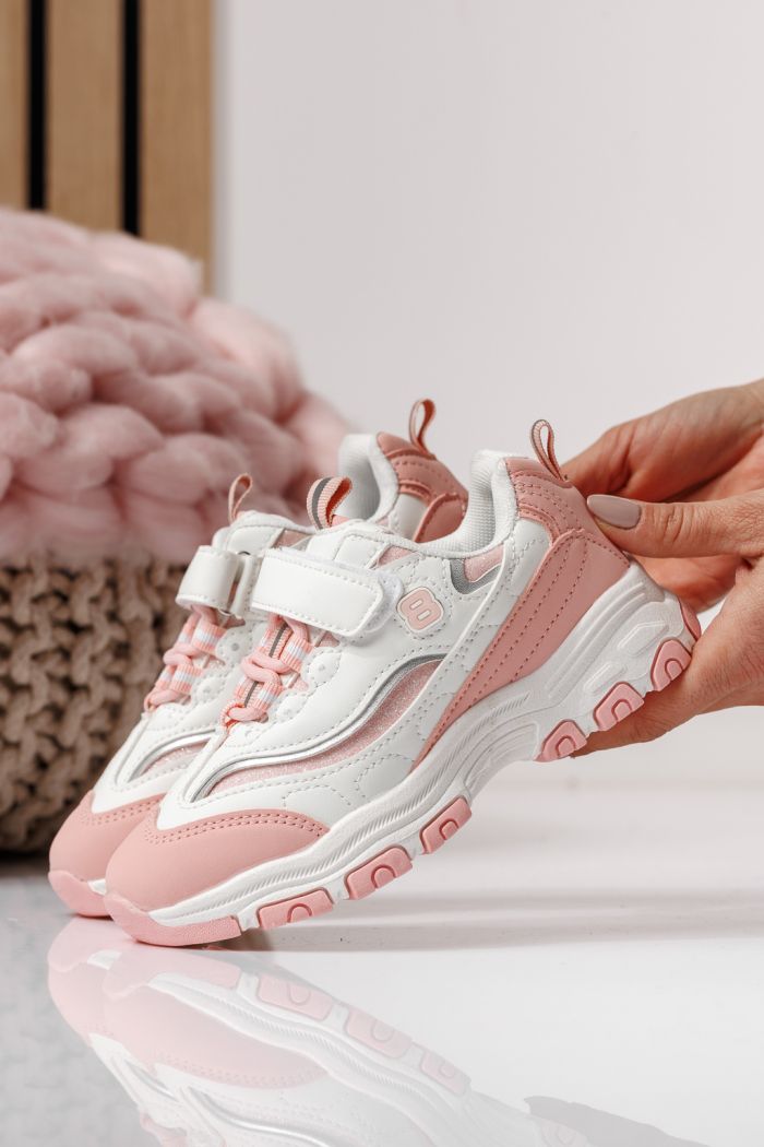 Детски маратонки розови от еко кожа Arya #24030