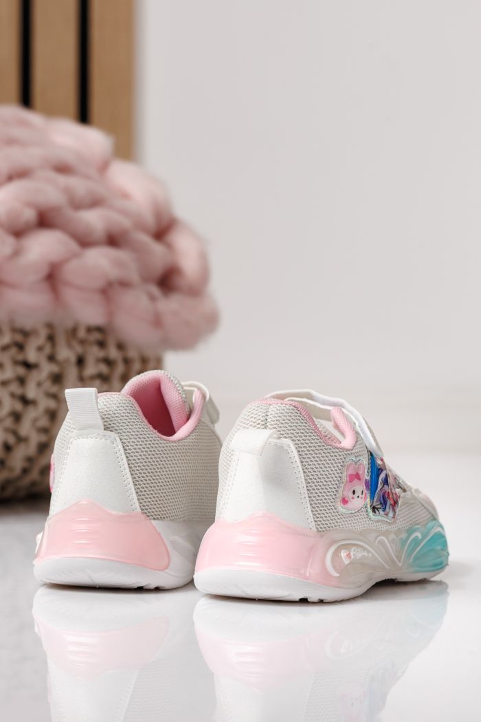 Детски маратонки розови от текстилен материал Flori #24022