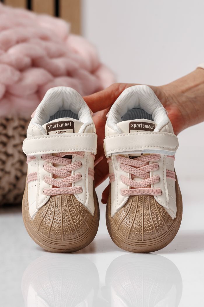 Детски маратонки розови от еко кожа Allana #24020