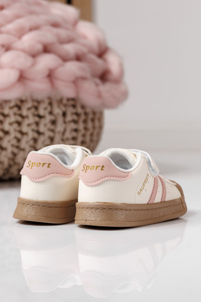 Детски маратонки розови от еко кожа Allana #24020