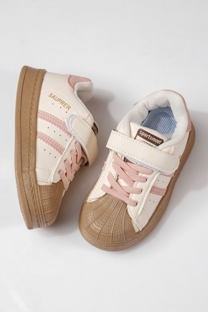 Детски маратонки розови от еко кожа Allana #24020