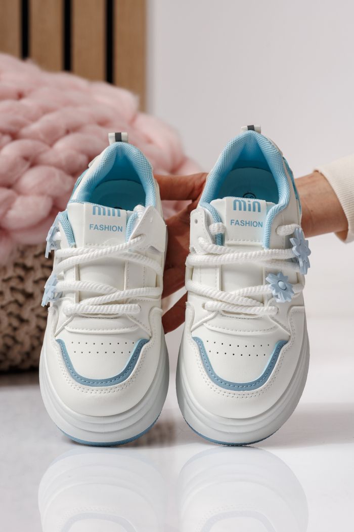 Детски маратонки сини от еко кожа Becca #24047